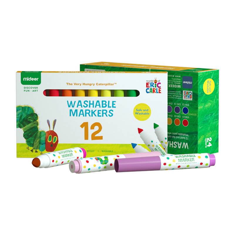 Mideer Children's Drawing Toys 12/24 Colors Washable Crayons Safe And Harmless Painting Set