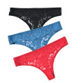 3 Pcs/Set Women Lace Panties Underwear Women Sexy Transparent Thongs Low Waist Seamless G string Intimates Ladies Panty Lingerie
