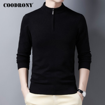 COODRONY High Quality Soft Warm Winter Zipper Turtleneck Sweater Men Streetwear Tops Fashion Casual Cotton Pullover Jumper C1230