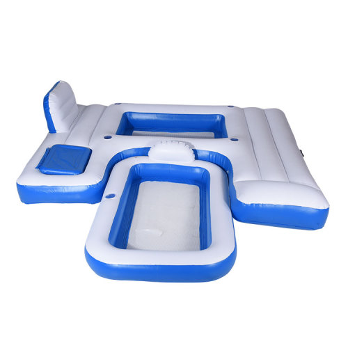 White Inflatable floating island 3 people floating island for Sale, Offer White Inflatable floating island 3 people floating island
