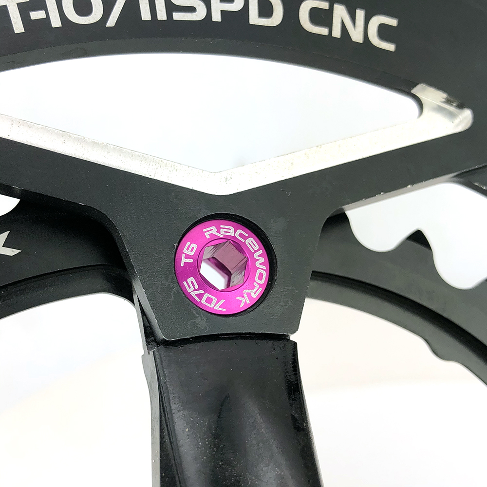 MTB Bicycle Crank Chainwheel Screws 7075 Aluminum Alloy 6.5/8.5mm Road Bike Chainring Bolts 5 Pack