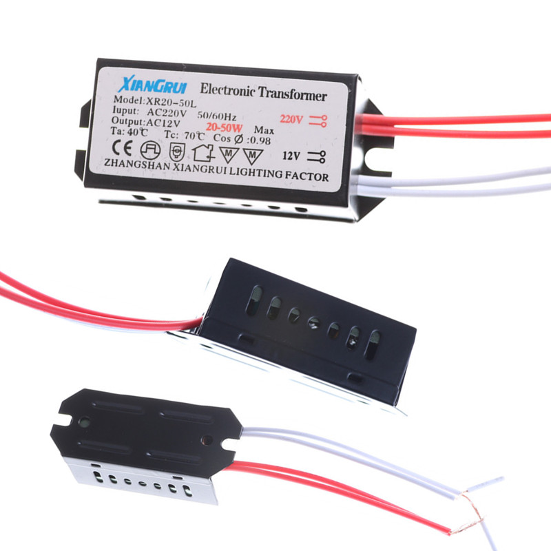 1PC AC 220V to 12V 20-50W LED Lighting Transformator Halogen Lamp Electronic Transformer LED Driver Power Supply