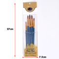 5Pcs/Set Watercolor Gouache Paint Brushes Round Pointed Tip Thin Hook Line Pen Nylon Hair Painting Brush Set Art Supplies