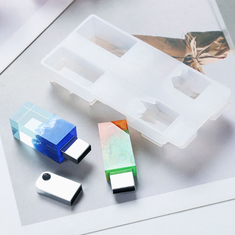 Handmade Snow Mountain USB Resin Molds Set with 8G USB Driver Epoxy Resin Mold Micro Landscape USB Mold Art Craft