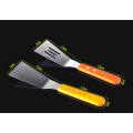 Stainless Steel Steak Fried Shovel Spatula Pizza Grasping Cutters Spade Pastry BBQ Tools Wooden Rubber Handle Kitchen Utensils