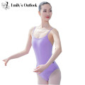 Sexy Women's Camisole Leotard For Dance Ballet Girls' Training Gymnastics Tank Dancewear Team Basic Jumpsuit With Chest Pad 2XL