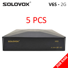SOLOVOX V6S 5PCS mini HD Satellite TV Receiver DVB S2 Support Xtream Stalker M3U Brazil USB WiFi 3G 4G PowerVU Biss Key STB