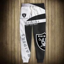 Las Vegas cool American Football 3D Raiders pants Black and white stitching shield print casual jogging sweatpants 2