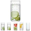 11.16oz Transparent Cup Heat-Resistant Drinking Glass Multi-Use Water Glass Highball Glass With Measurement Drinking Utensils