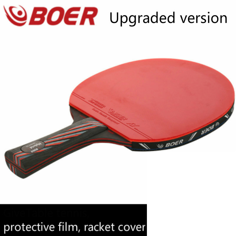 Boer S6 Table Tennis Racket Bat Racket In Long/Short Handle Bat Ping Pong Racket Paddle