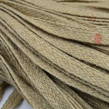 Jute 0.8 /1.0/1.5/ 2.0/ 2.5/3.0/3.5/4.0/ 4.5/5.0CM Wide*10 Meters Knitted Flat Decoration Jute Rope Hemp Rope DIY Hand Weaving