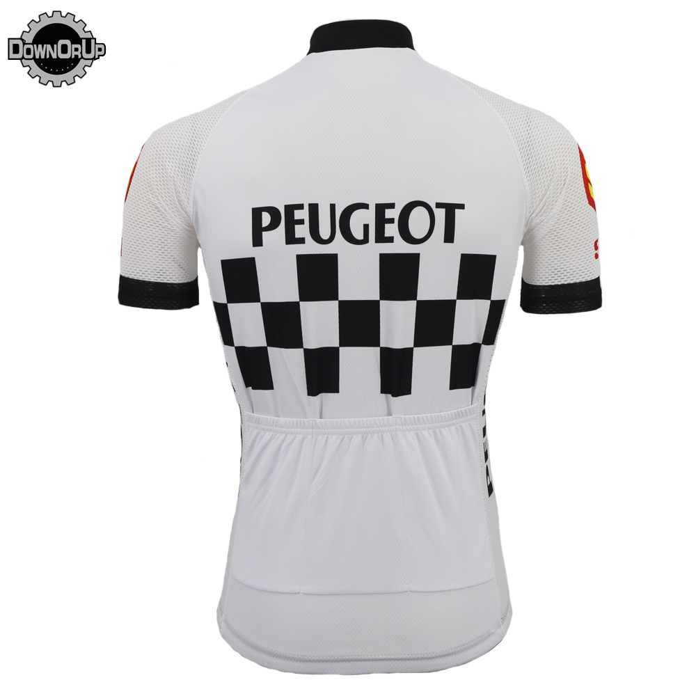 NEW retro cycling jersey bike wear clothes men cycling clothing white short sleeve bicycle jersey mtb ciclismo DOWNORUP