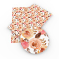 David accessories 20*33cm Flower Lychee Faux Synthetic Leather Fabric for Hair Bows Bags Walltet DIY Craft,1Yc12075
