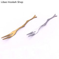Shovel/Branches Leaf Retro Crown Shape Aluminium Smoking Hookah Sheesha Fork Chicha Narguile Nargile Accessories Drop Shipping