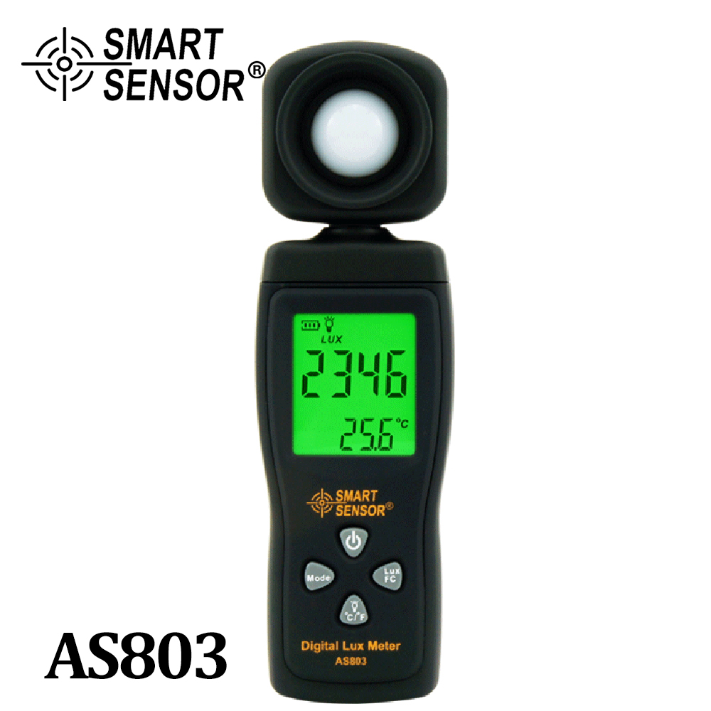 Smart Sensor AS803 Digital photography Mini spectrometer actinomete Lux Meter light meter Luminance tester 1-200,000 Lux tools