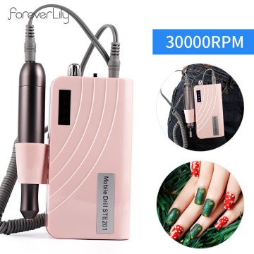 30000RPM Rechargeable Nail Drill Polishing Machine Nail Drill Bits Portable Nail Polisher Manicure Pedicure Gel Grinding Device