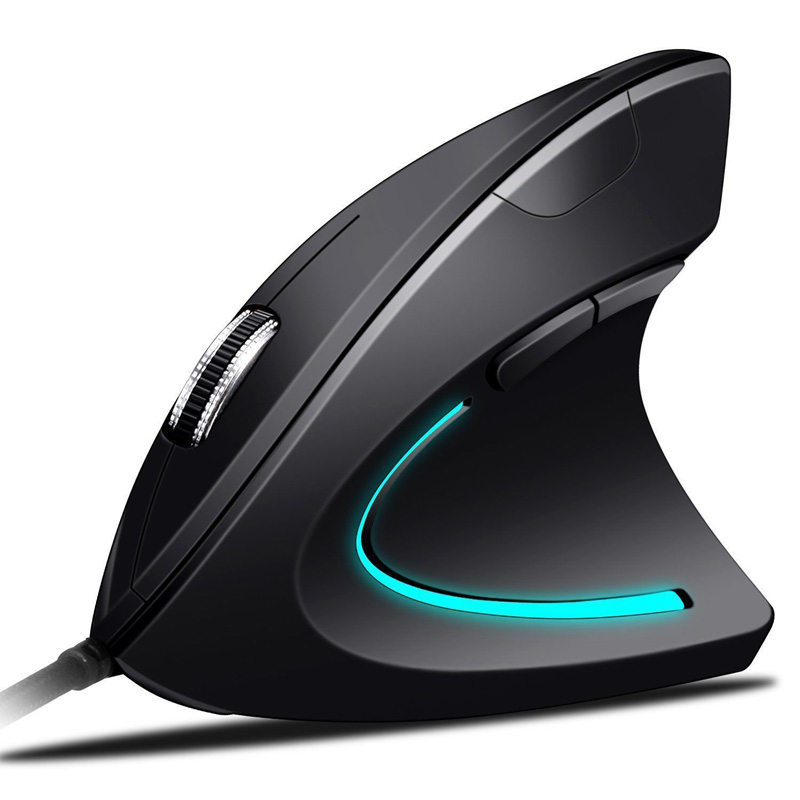4-speed 4-color adjustment wired vertical mouse PC Laptop Ergonomic Optical USB Wire Vertical Mice Mouse 800/1200/2000/3200 DPI