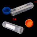 10pcs 50Ml Plastic Transparent Centrifuge Tube With Scale Free-standing With Screw Cap Laboratory School Educational Supplies A3