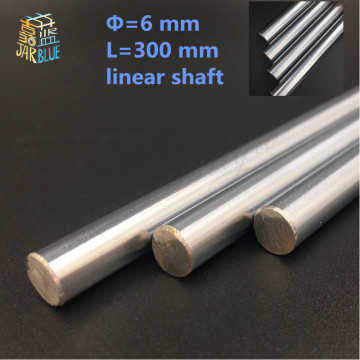 Free Shipping 2 pcs of diameter 6mm linear shaft 300mm linear rod harden linear rod for xyz cnc parts cnc router
