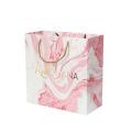 Custom Gold Foil Stamping Pink Gift Paper Bag