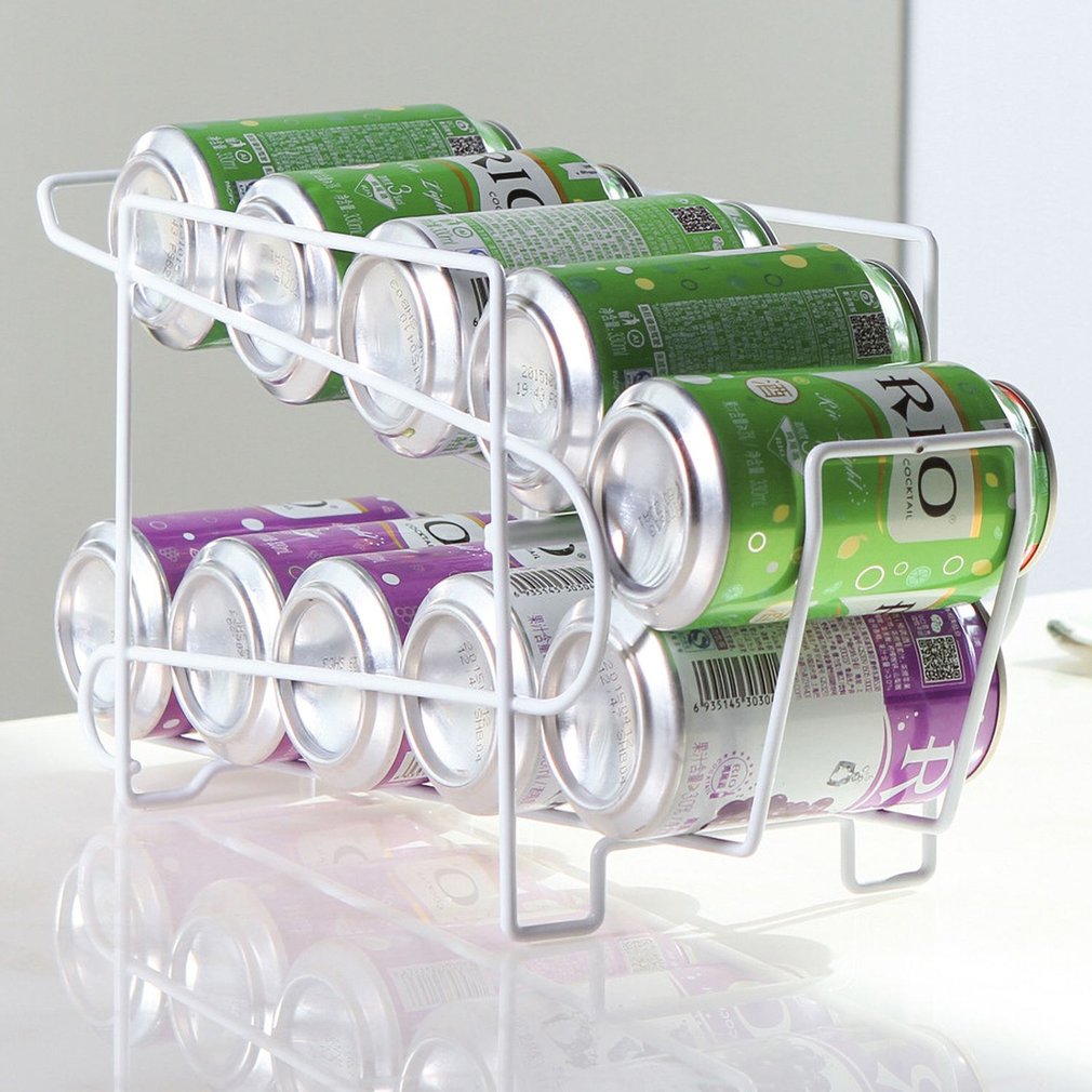 Cans Storage Holders Racks Beverage Soda Coke Beer Can Dispenser Storage Rack Refrigerator Kitchen Organizer Tools