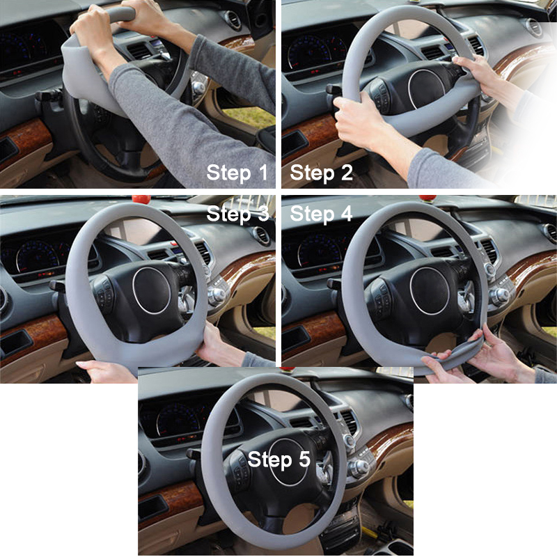 Universal 1pcs/set Car Styling Silicone Car Steering Wheel Glove Cover Automobiles Steering Wheel Hubs Cover Auto Accessories