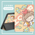 for iPad Air 4 Case 10.9`` with Pencil Holder Cute Protective Trifold Tablets Cover Case for iPad Air 1 2 3 4th Generation 2020