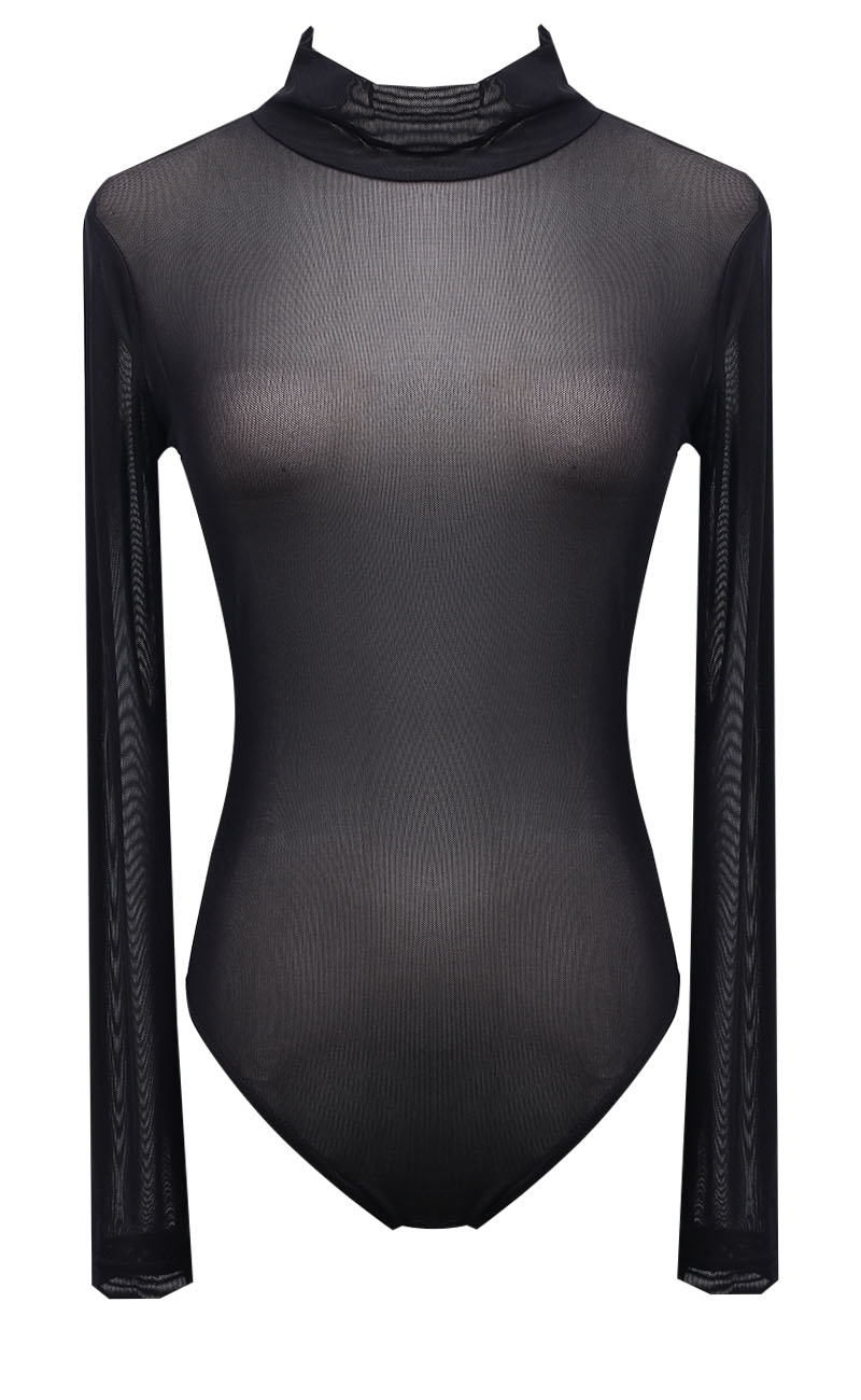 2019 Hot Sexy Mesh Lingerie Exotic Apparel Black White Transparent Top Jumpsuit Club Dress Unique Design Novelty Apparel