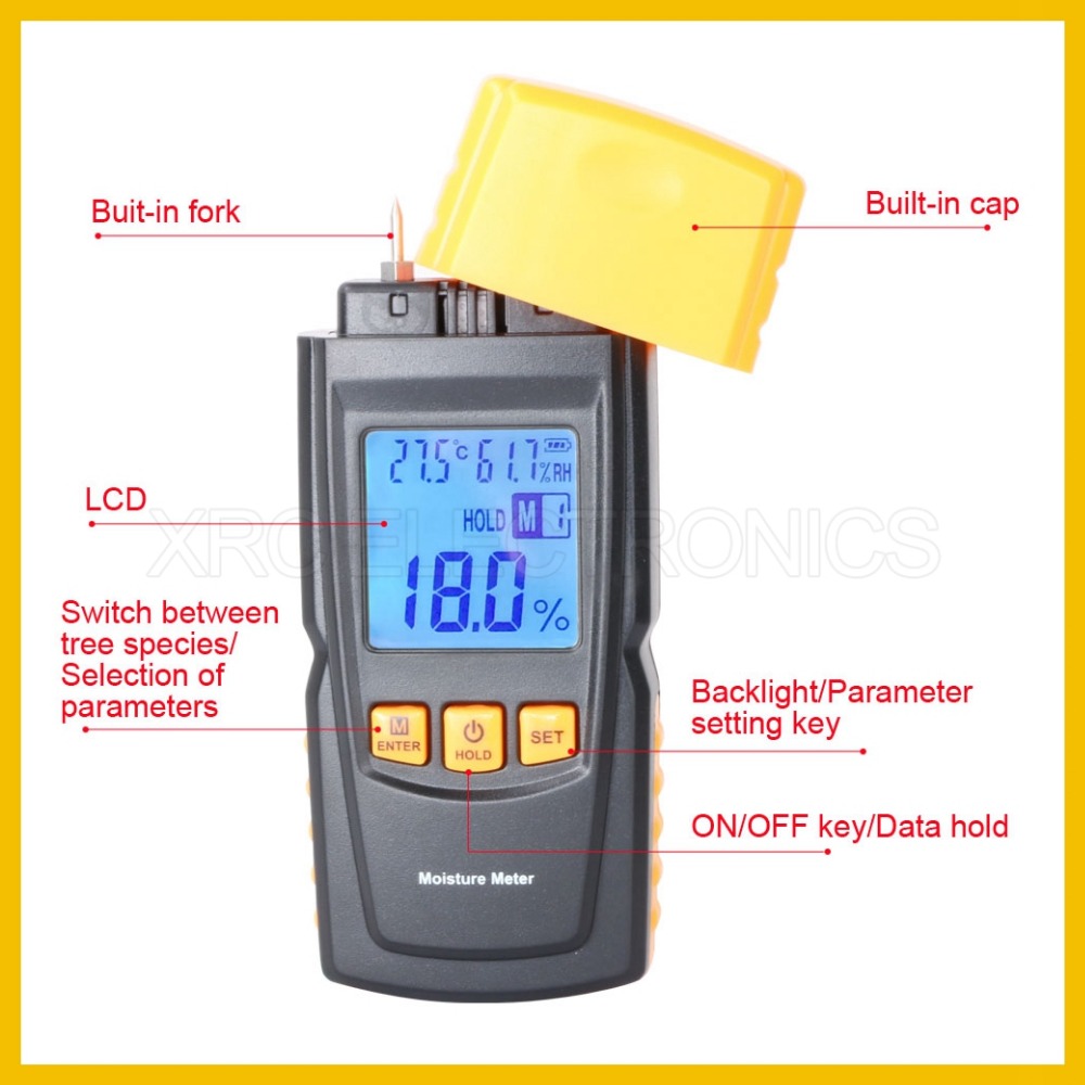 RZ Handheld Wood Moisture Meter with Fine Design GM610