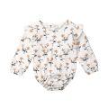 2019 Baby Spring Autumn Clothing Newborn Baby Girls Long Sleeve Ruffle Bodysuits Jumpsuit Floral Outfit Casual Clothes Playsuits