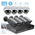 BESDER H.265 8CH 4MP POE NVR Kit Audio Record CCTV Security System 48V PoE IP Camera P2P Indoor Outdoor Video Surveillance Kit