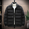 Winter New Men Solid Color Parkas Quality Brand Men's Stand Collar Warm Thick Jacket Male Fashion Casual Snow Parka Coat