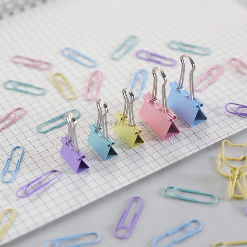 94pcs/box Metal Clip Large-headed Binder Clips Office Supplies Combination Set Stationery Document Data Storage
