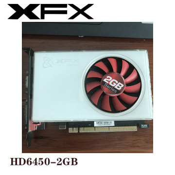 Used XFX Video Cards HD6450 2GB GDDR3 AMD Graphics Card GPU Radeon HD 6450 Office Computer For AMD Card Map HDMI