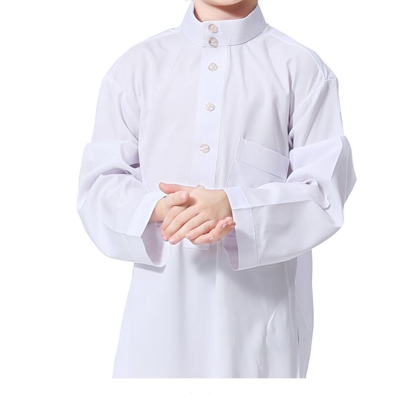 Muslim Boys Abaya Kids Kaftan Islamic Clothing Dubai Jubba Thobe Arab Eid Mubarak Toddler 2-6 6-10 Years Old Traditional Robes