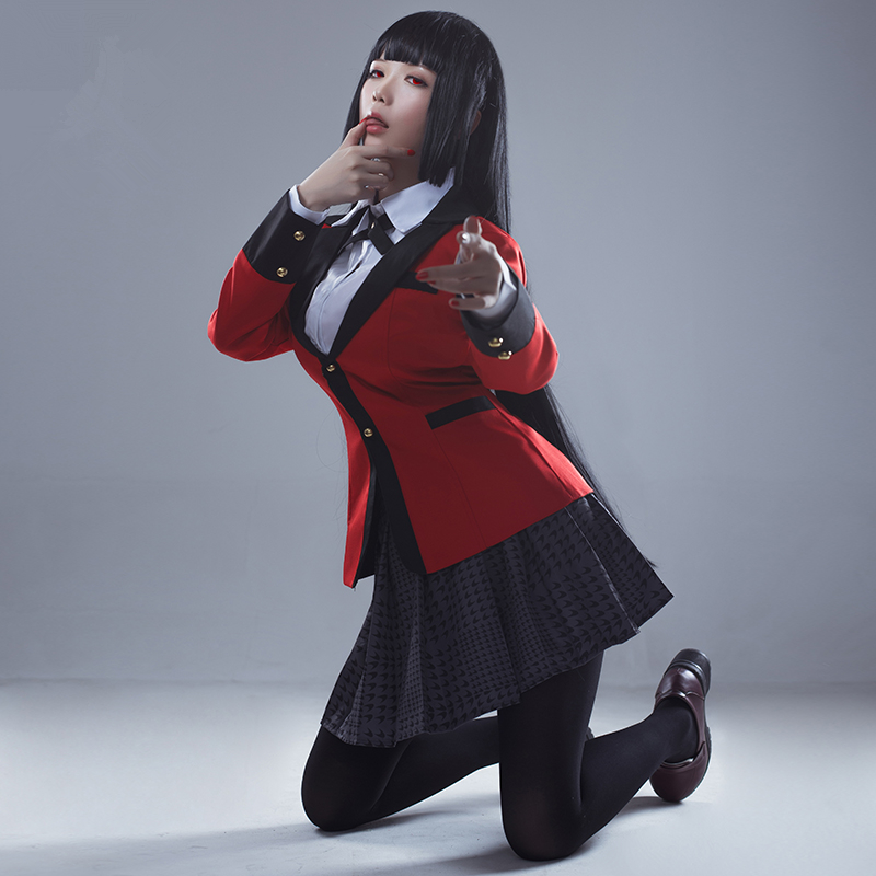 Kakegurui Yumeko Jabami Cosplay Costumes Japanese School Girls Uniform Full Set