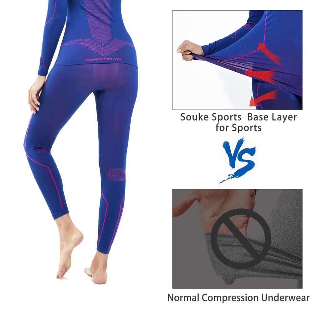 Souke Sports Womens Compression Workout Running Pants Training Yoga Leggings Stretchy Wide Waist Tights Quick Dry Gym Fitness