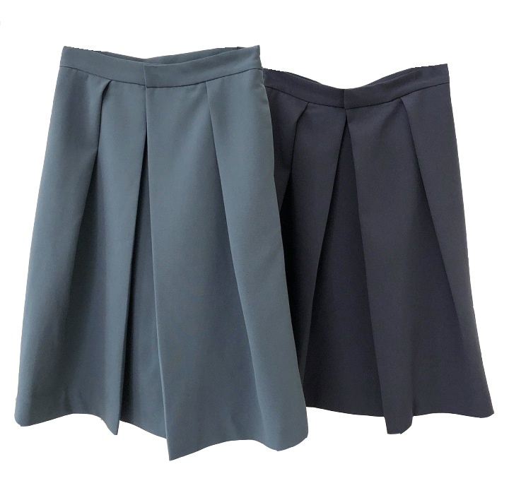 [EWQ] Autumn 2020 New Ladies Vintage High Waist Solid Color A-line Knee-lenght Skirt Faldas All-match Skirts Women Simple QB244