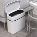 12L One Key Button Trash Can Kitchen Waste Bins Household Bathroom Toilet Waterproof Narrow Seam Garbage Bin Trash Bag Holder