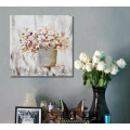 Wild White Flower Bouquet Wall Art Handmade Oil Painting