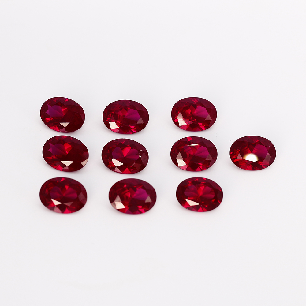 10-10.5ct Loose Gemstone High Quality 12x16MM Oval Ruby Stones DIY Decoration Jewelry Accessories Gifts 5 pcs/set Wholesale