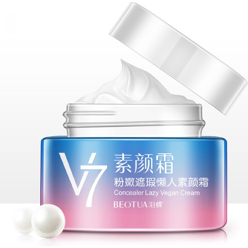 BEOTUA V7 Face Cream Lazy Nude Concealer Cream Nourish and Moisturize to Brighten Skin Tone Oil Control Skin Care