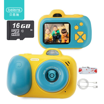 Beiens Kids Camera Toys 24MP Selfie Digital Photo Camera Children Educational Toy 12 Languages 16G Supported Birthday Gifts