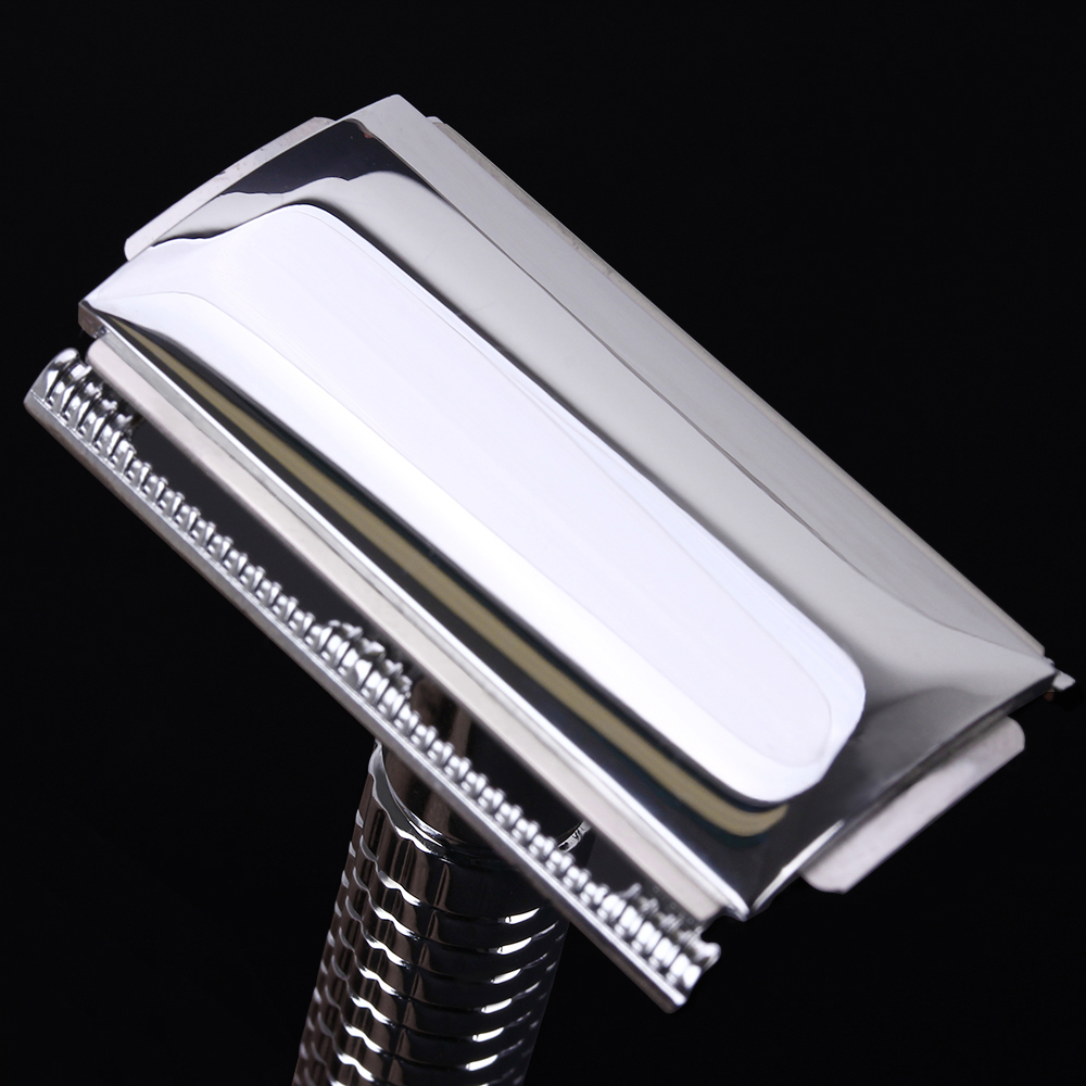 Professional Double-edged Shaving Razor for Men Face Care 1 Razor+1 Blade Classic Safety Shaver Sliver New Hot