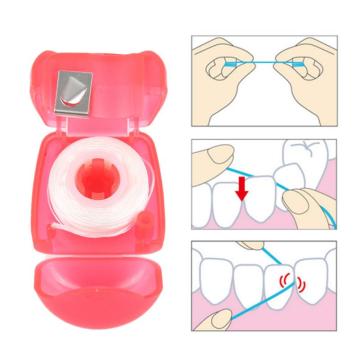 10M Portable Plastic Dental Floss Stick Toothpick Floss Teeth Clean Teeth Flosser Interdental Brush With Case Random Color TSLM2