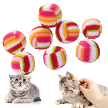 1pc Rainbow Ball Cat Toy Colorful Ball Interactive Pet Kitten Scratch Natural Foam EVA Ball Training Pet Product Cat accessories