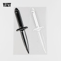 YJZT 4.3CM*16.1CM Knife Weapon Pattern Car Sticker Vinyl Decals Personalized Decoration 1A-0262