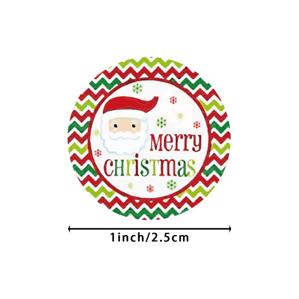 500pcs Merry Christmas Handmade Sticker Card Box Package Santa Thank You Label Sealing Stickers Wedding Decor Party Supplies