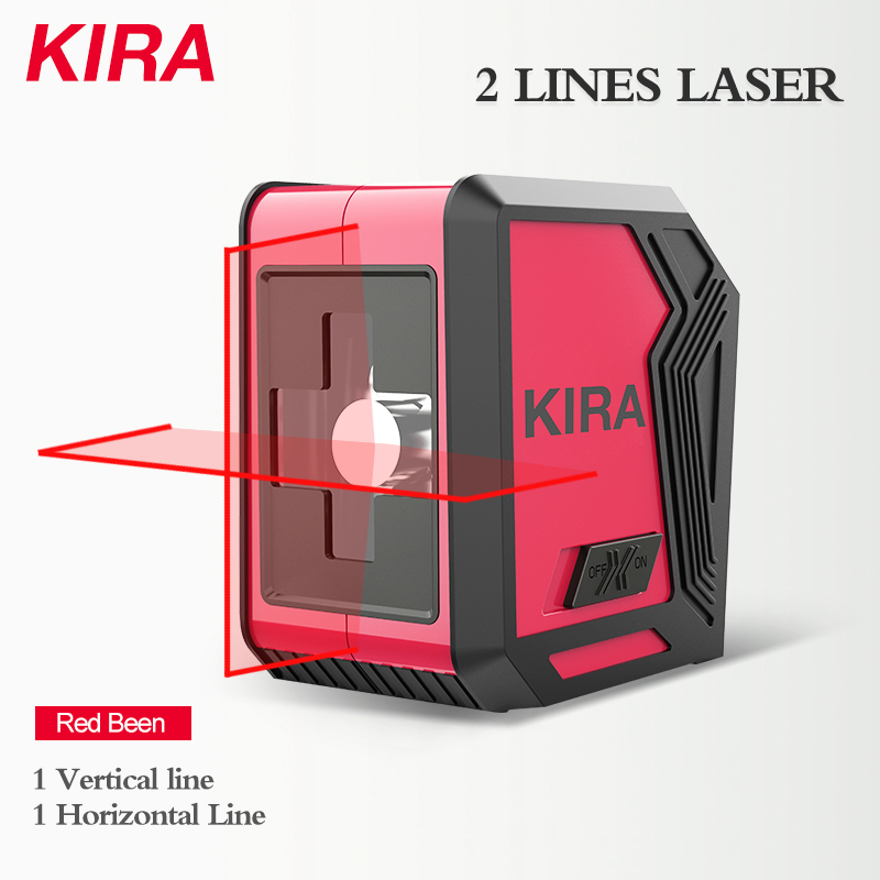 KIRA Mini Handy Green Red Light Automatic Rotary Laser Level DIY Horizontal and Vertical Cross 2 Line Mini Portable Line Level