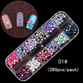 1 Set Mixed Color/Size Nail Rhinestones Glitter Strass 3D Nail Art Decorations Manicure Accessories Acrylic Nail Crystal Jewelry